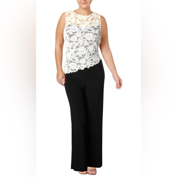 Ralph Lauren Pants - Lauren Ralph Lauren Wide Leg Lace Jumpsuit